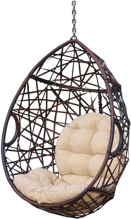 Christopher Knight Home Cayuse Indoor/Outdoor Wicker Tear Drop Hanging Chair