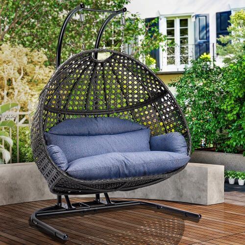 ToMe 2 Person Swing Chair with Stand